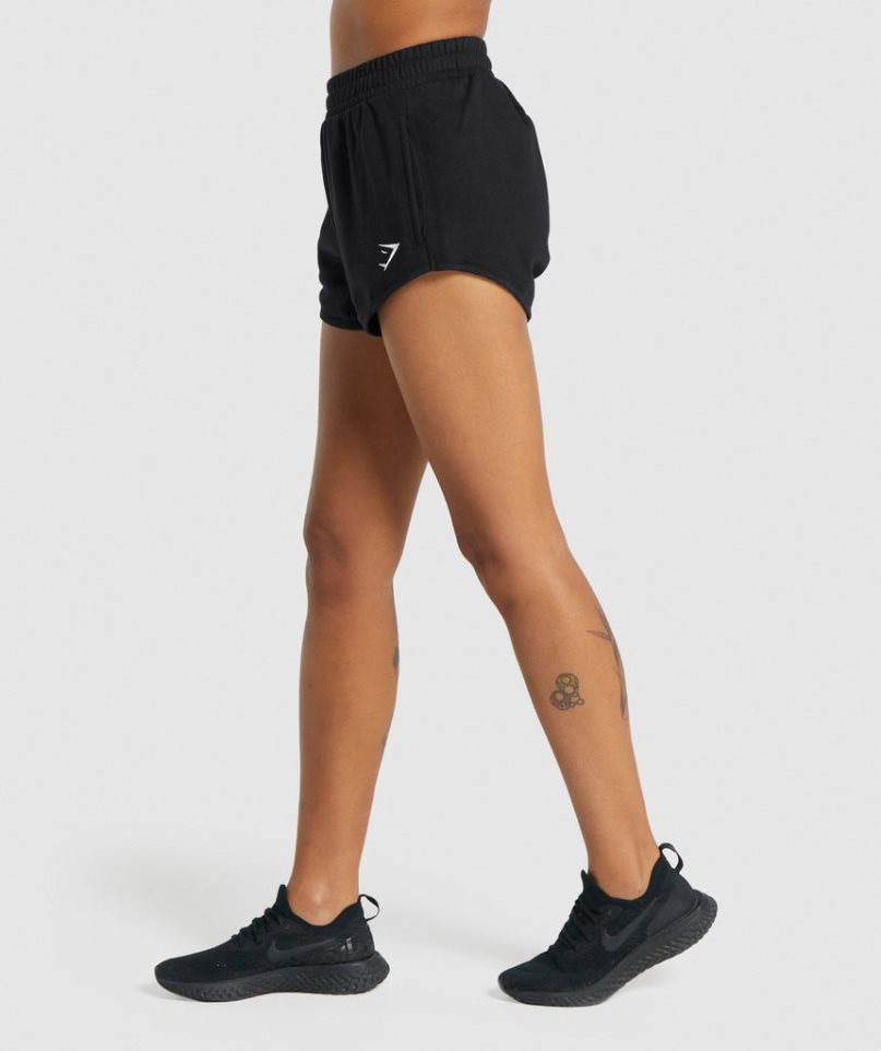 Women's Gymshark Training Sweat Shorts Black | CA N103D8